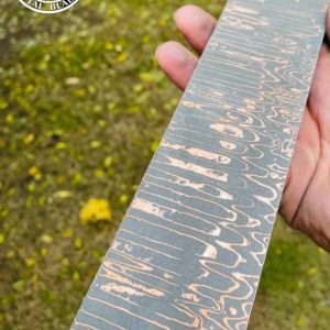 Copper Damascus Billet Handcrafted by Royal Blades