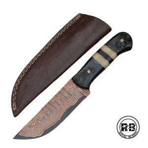 10-Inch Handmade Copper Damascus Skinner knife from Royal Blades