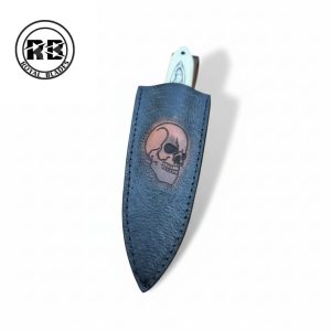 10-Inch Rust-Resistant Damascus Dagger with Custom Leather Sheath For Royal Blades