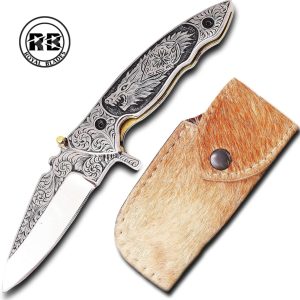3D Hand-Engraved Tactical Folding Knife From Royal Blades