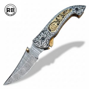 8″ Hand-Forged Damascus Steel Folding Knife From Royal Blades