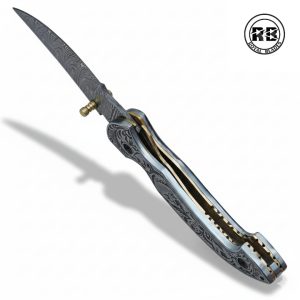 8″ Hand-Forged Damascus Steel Folding Knife From Royal Blades
