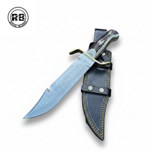 15-Inch Handmade Stainless Damascus & Stag Masterpiece From Royal Blades