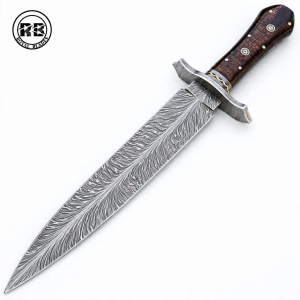 Damascus Dagger with Feather Pattern Blade From Royal Blades