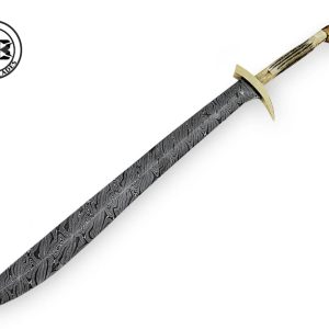 36″ Custom Handmade Damascus Steel Sword From Royal Blades