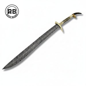 36″ Custom Handmade Damascus Steel Sword From Royal Blades
