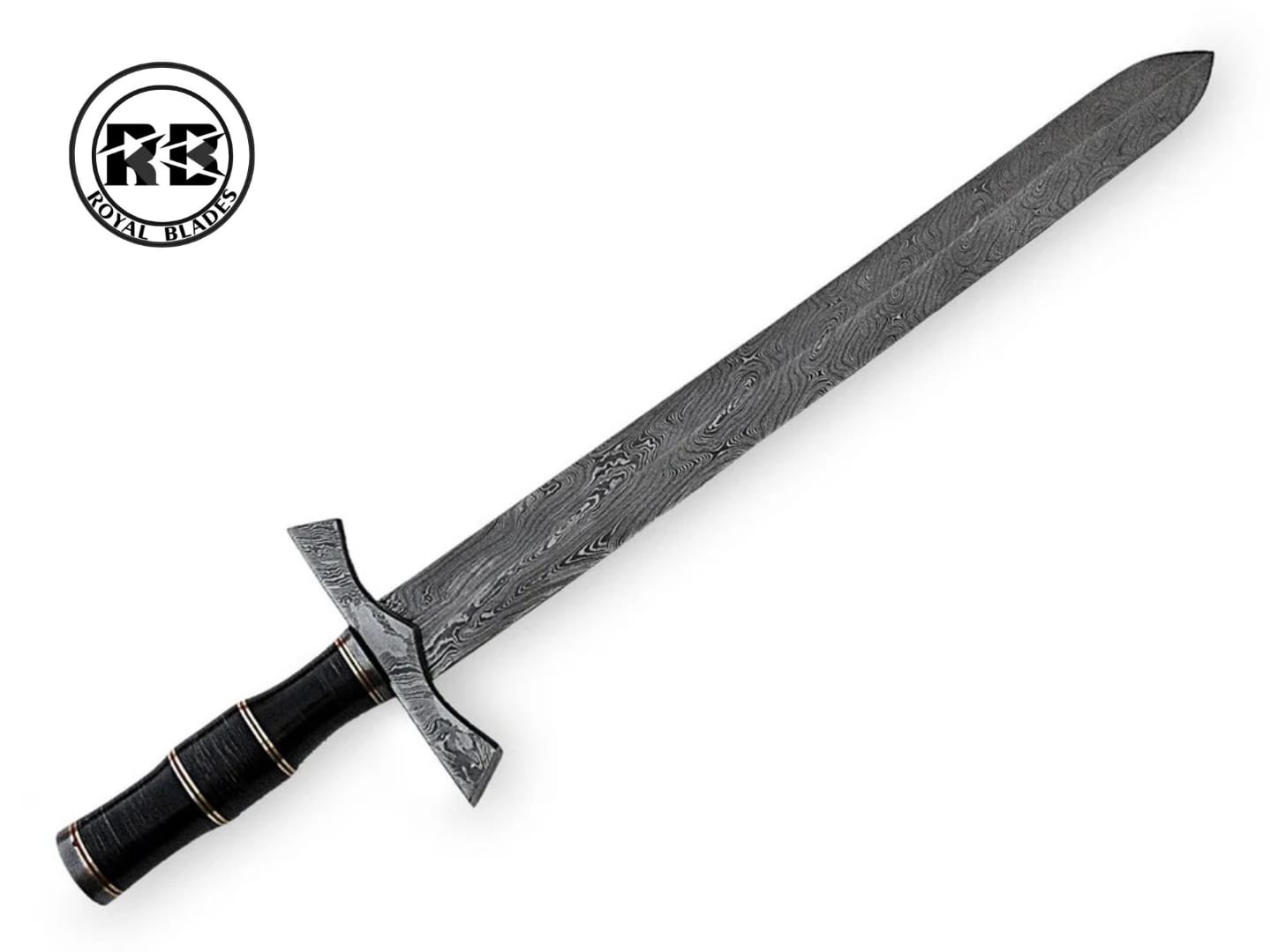 28" Viking Witcher Damascus Sword with Arcane Zinc Guard From Royal Blades - Image 2