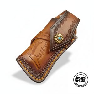 7.8″ Japanese VG10 Damascus Folder with Resin & Maple Wood From Royal Blades