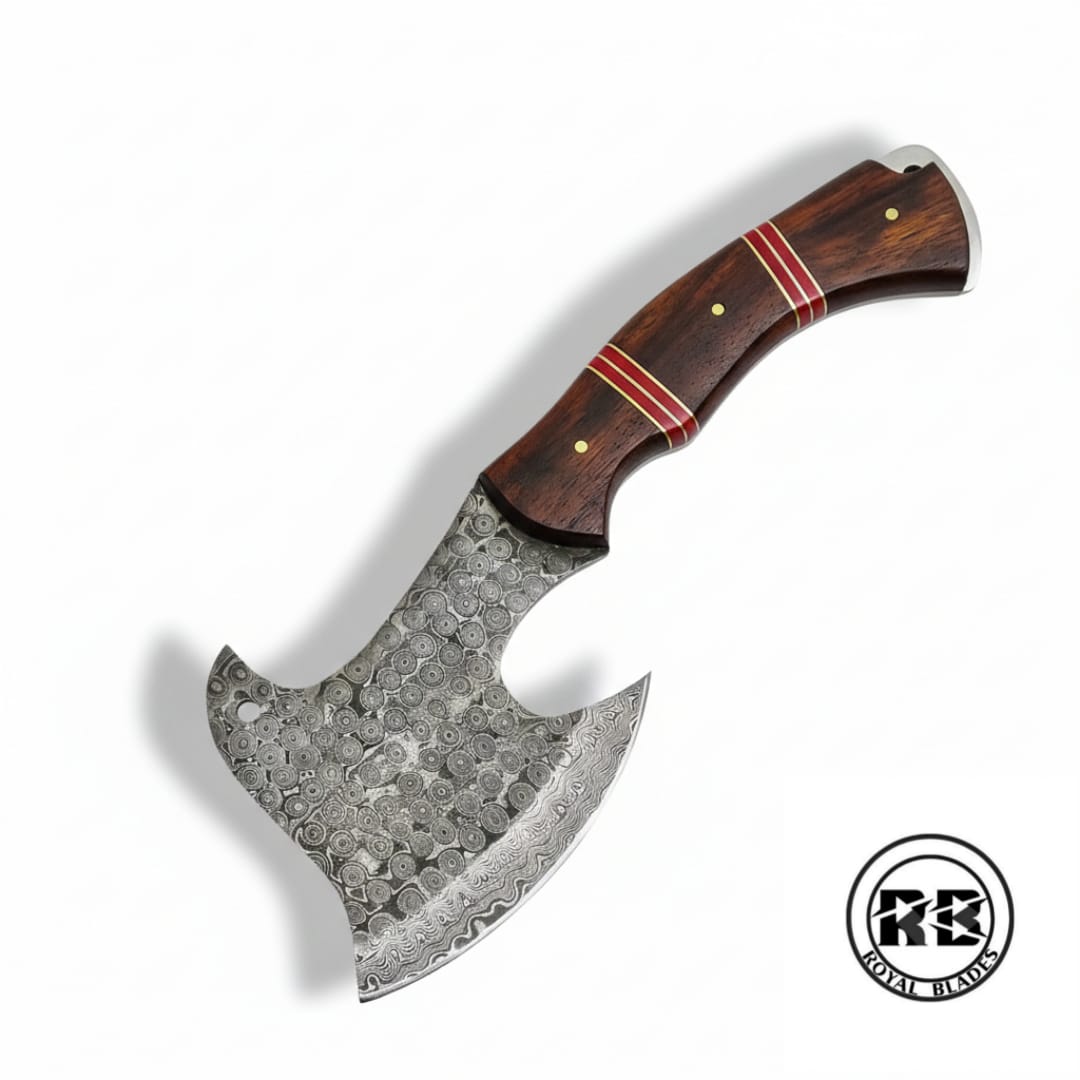 9" Hand-Forged Damascus Steel Hatchet From Royal Blades - Image 2