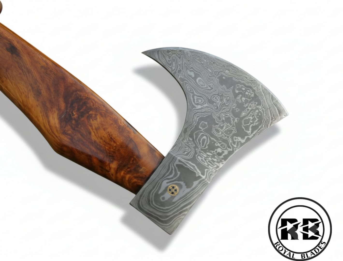 18-Inch Custom Damascus Steel Axe by Royal Blades - Image 4
