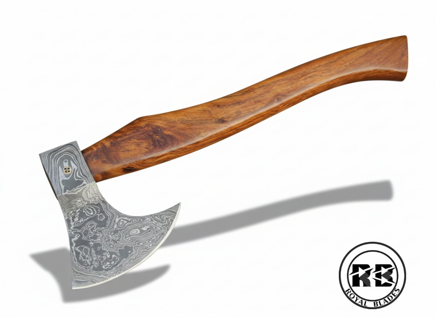 18-Inch Custom Damascus Steel Axe by Royal Blades - Image 3
