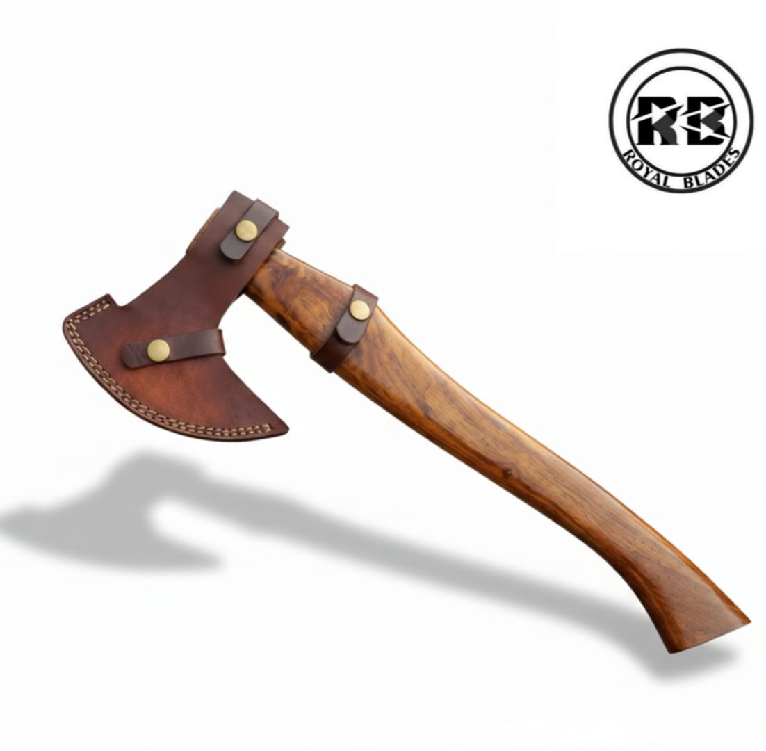 18-Inch Custom Damascus Steel Axe by Royal Blades - Image 2