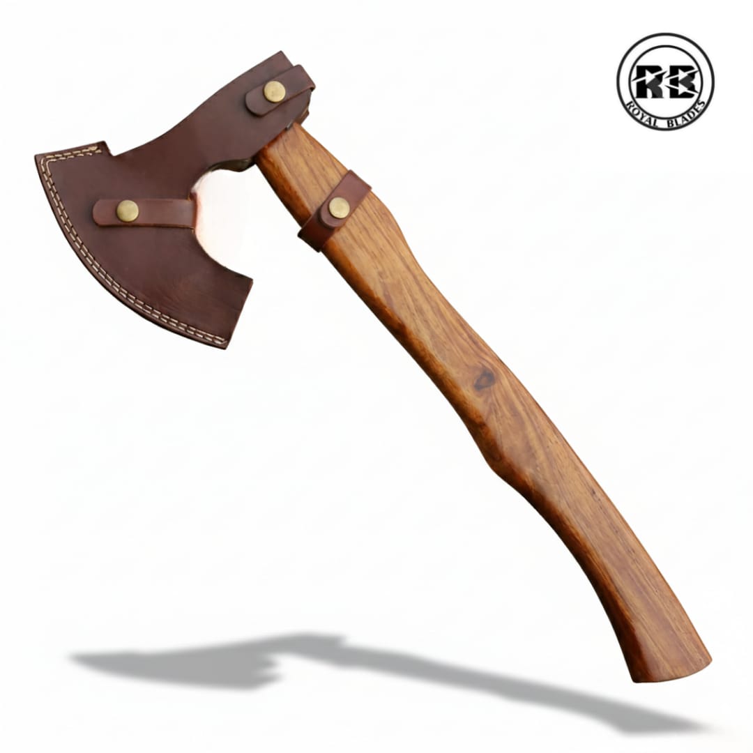 17.5" Hand-Forged Damascus Steel Viking Axe From Royal Blades - Image 2