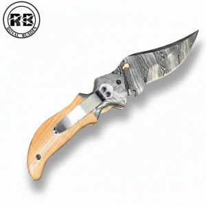 Custom 7.5-Inch Damascus Folder with Pocket Clip From Royal Blades