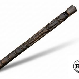 24″ Carbon Steel Axe with Hand-Engraved Crocodile Handle From Royal Blades