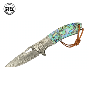 Japanese VG10 Damascus Folder with Resin & Maple Wood From Royal Blades