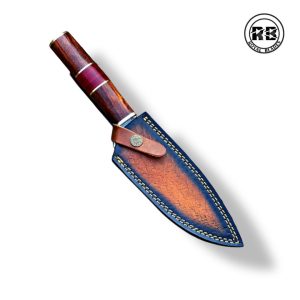 12″ Copper Damascus Blade with Natural Rosewood Handle From Royal Blades