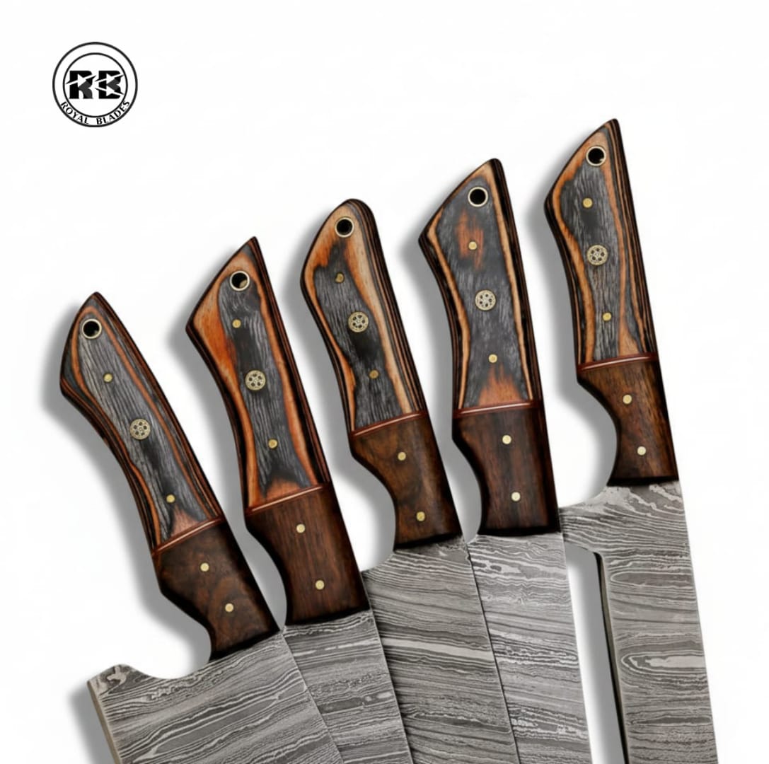 Royal Blades 5-Piece Hand-Forged Damascus Kitchen Set From Royal Blades - Image 2