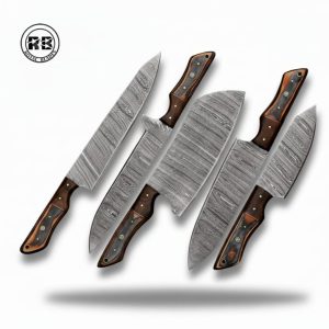 Royal Blades 5-Piece Hand-Forged Damascus Kitchen Set From Royal Blades