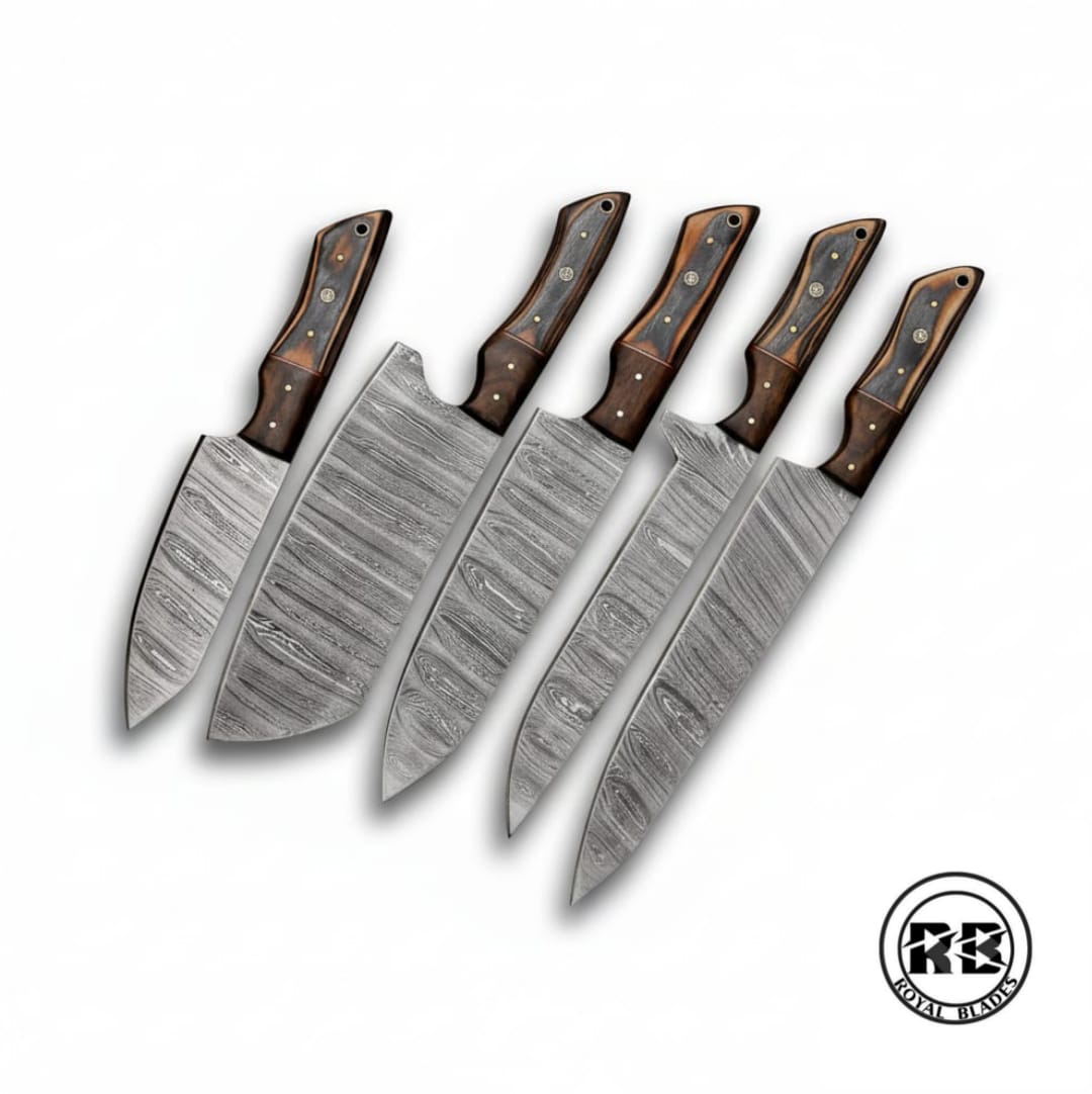 Royal Blades 5-Piece Hand-Forged Damascus Kitchen Set From Royal Blades - Image 3