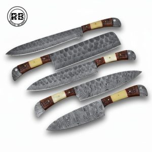 Royal Blades 5-Piece Professional Damascus Steel Kitchen Knife Set From Royal Blades