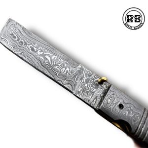 W. 9″ Full Damascus Steel Razor Folding Knife From Royal Blades