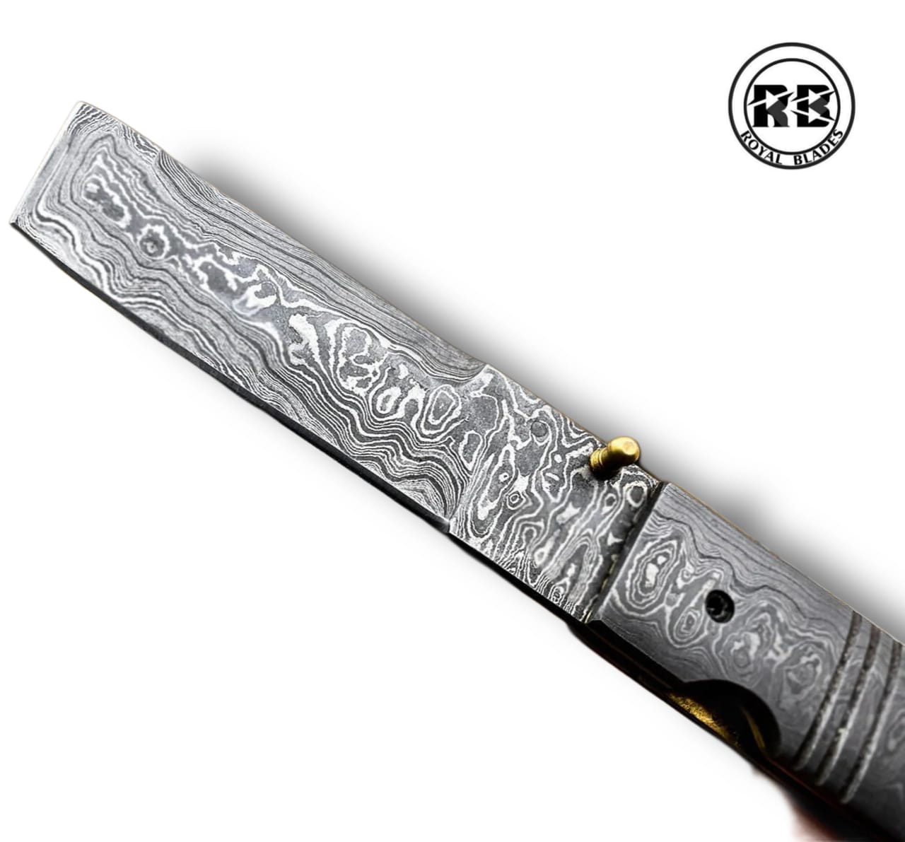 W. 9" Full Damascus Steel Razor Folding Knife From Royal Blades - Image 2