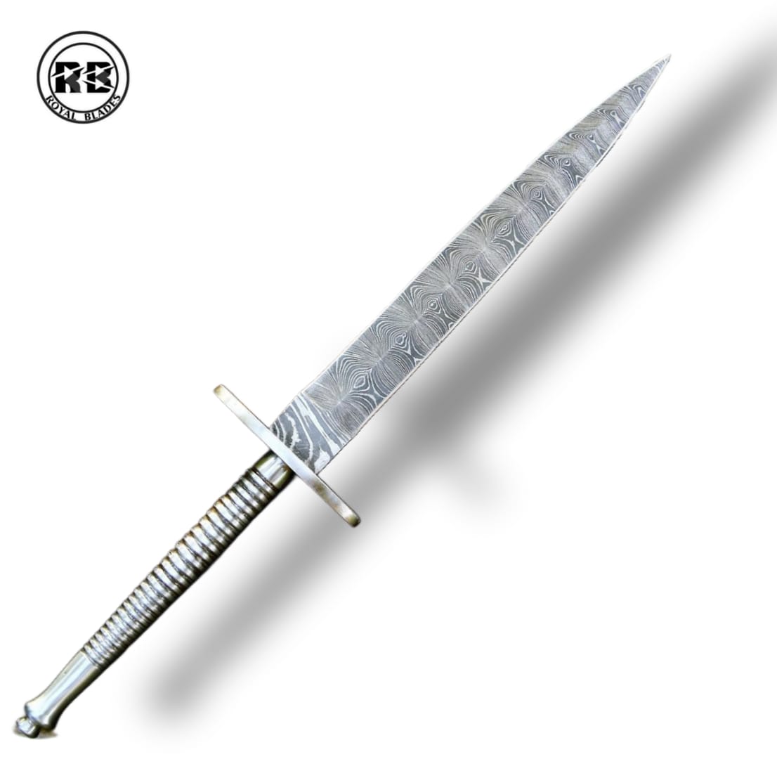 P. 13" Tactical Dagger with All-Steel Ribbed Handle From Royal Blades - Image 4