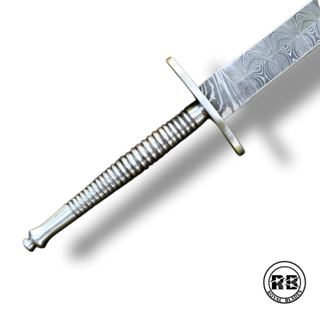 P. 13" Tactical Dagger with All-Steel Ribbed Handle From Royal Blades - Image 5
