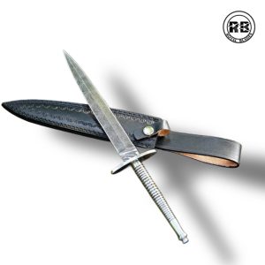 P. 13″ Tactical Dagger with All-Steel Ribbed Handle From Royal Blades