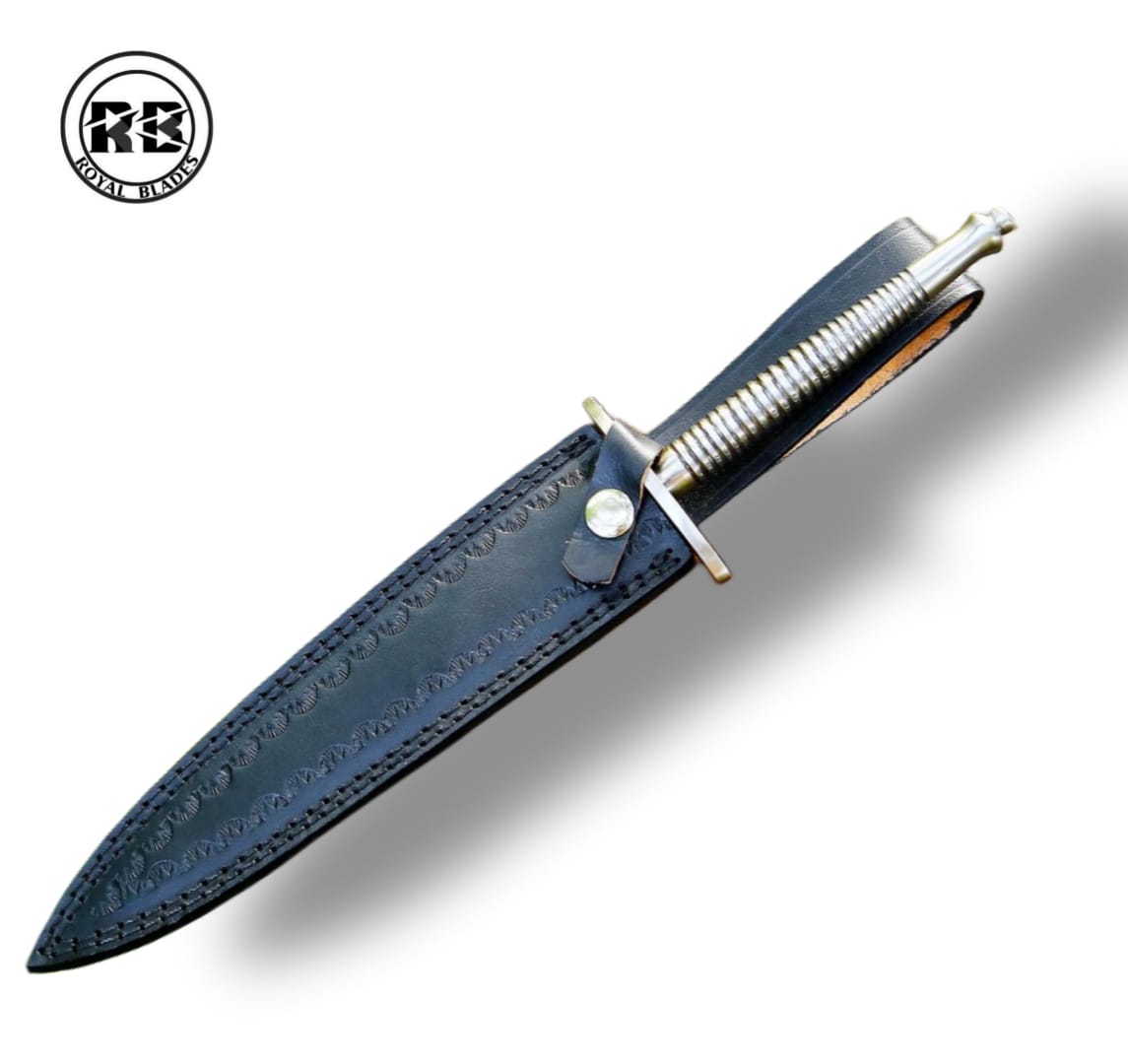 P. 13" Tactical Dagger with All-Steel Ribbed Handle From Royal Blades - Image 3