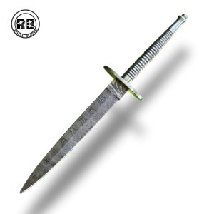P. 13″ Tactical Dagger with All-Steel Ribbed Handle From Royal Blades