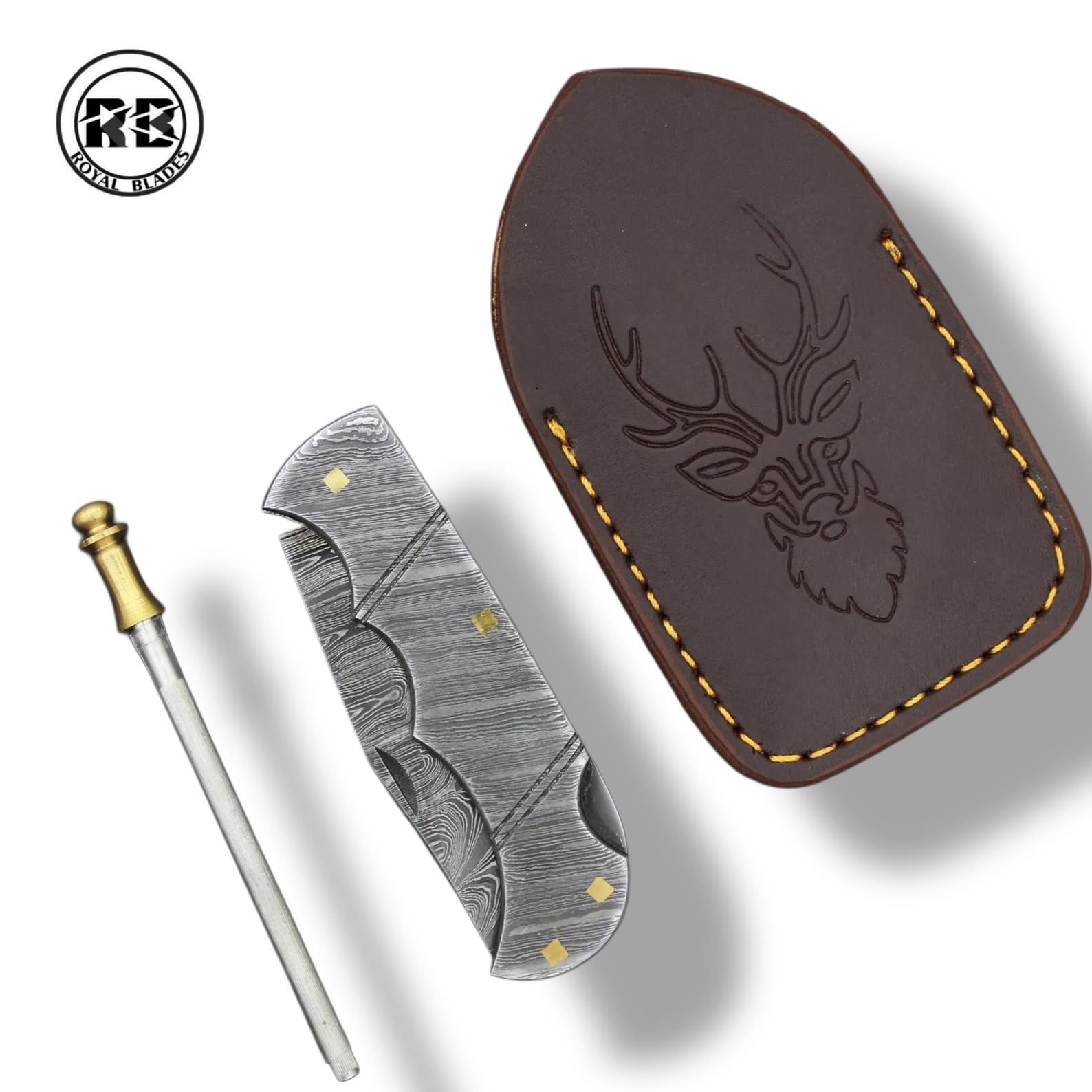 ZA. Custom Damascus Blade with Matching Damascus Handle From Royal Blades - Image 4