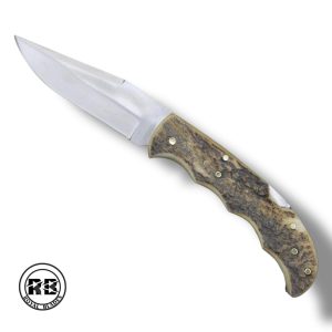 Q. 6.5″ D2 Steel Pocket Knife with Stag Handle From Royal Blades