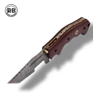 ZF. 8.5-Inch Hand-Forged Brown Micarta Tracker From Royal Blades