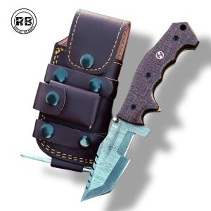 ZF. 8.5-Inch Hand-Forged Brown Micarta Tracker From Royal Blades