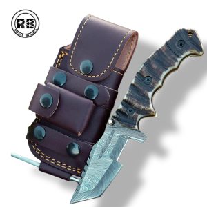 ZD. 8.5″ Damascus Folding Tracker Knife From Royal Blades