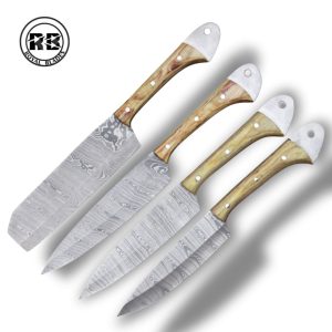 A. Premium Camel Bone & Damascus Steel Knife Set From Royal Blades