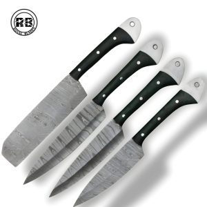 B. 4-Piece VG-10 Damascus Kitchen Set From Royal Blades