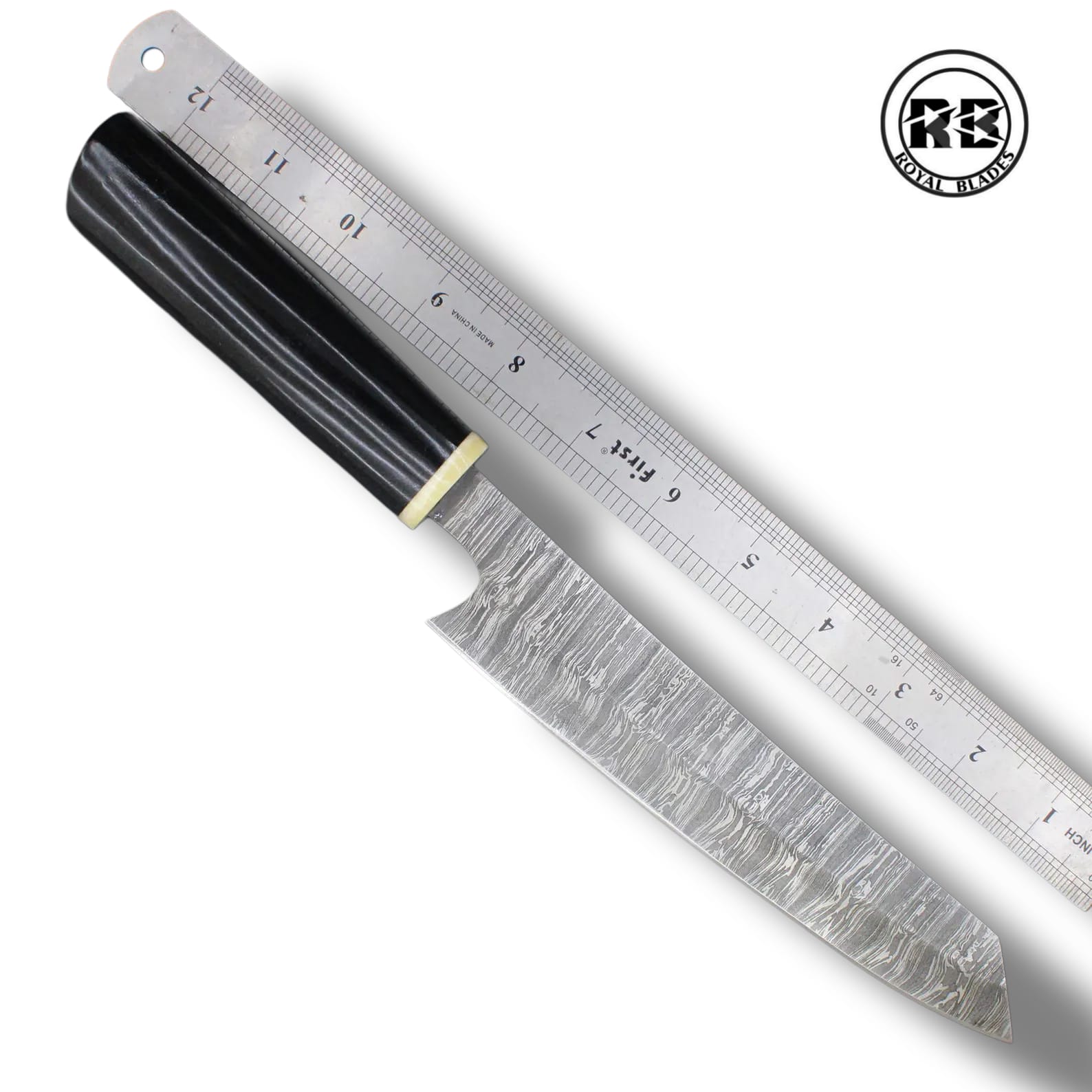 E. Professional 8" Damascus Chef Knife with G10 Micarta From Royal Blades - Image 3