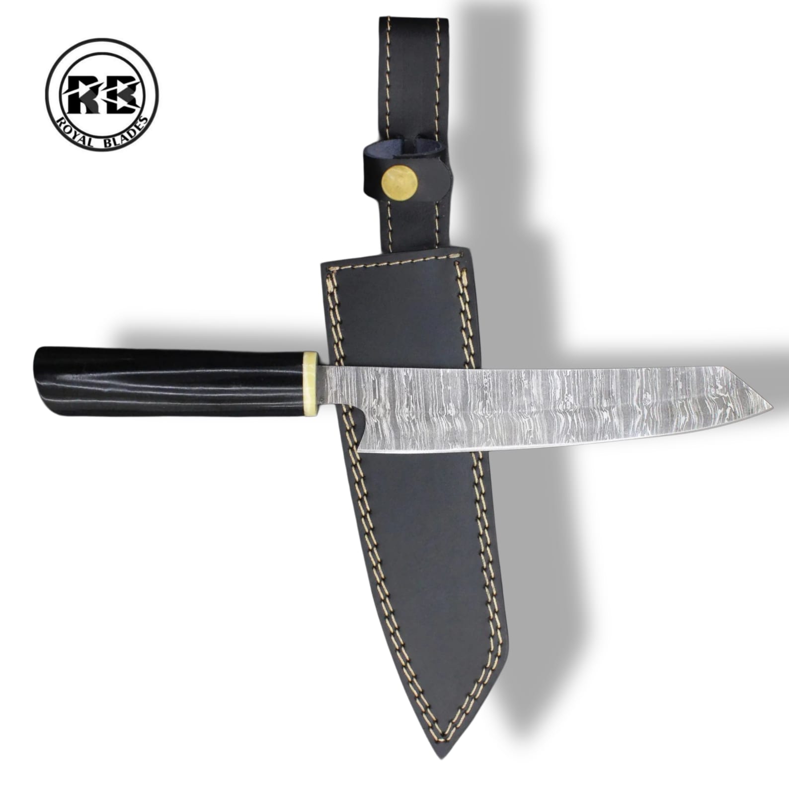 E. Professional 8" Damascus Chef Knife with G10 Micarta From Royal Blades - Image 2