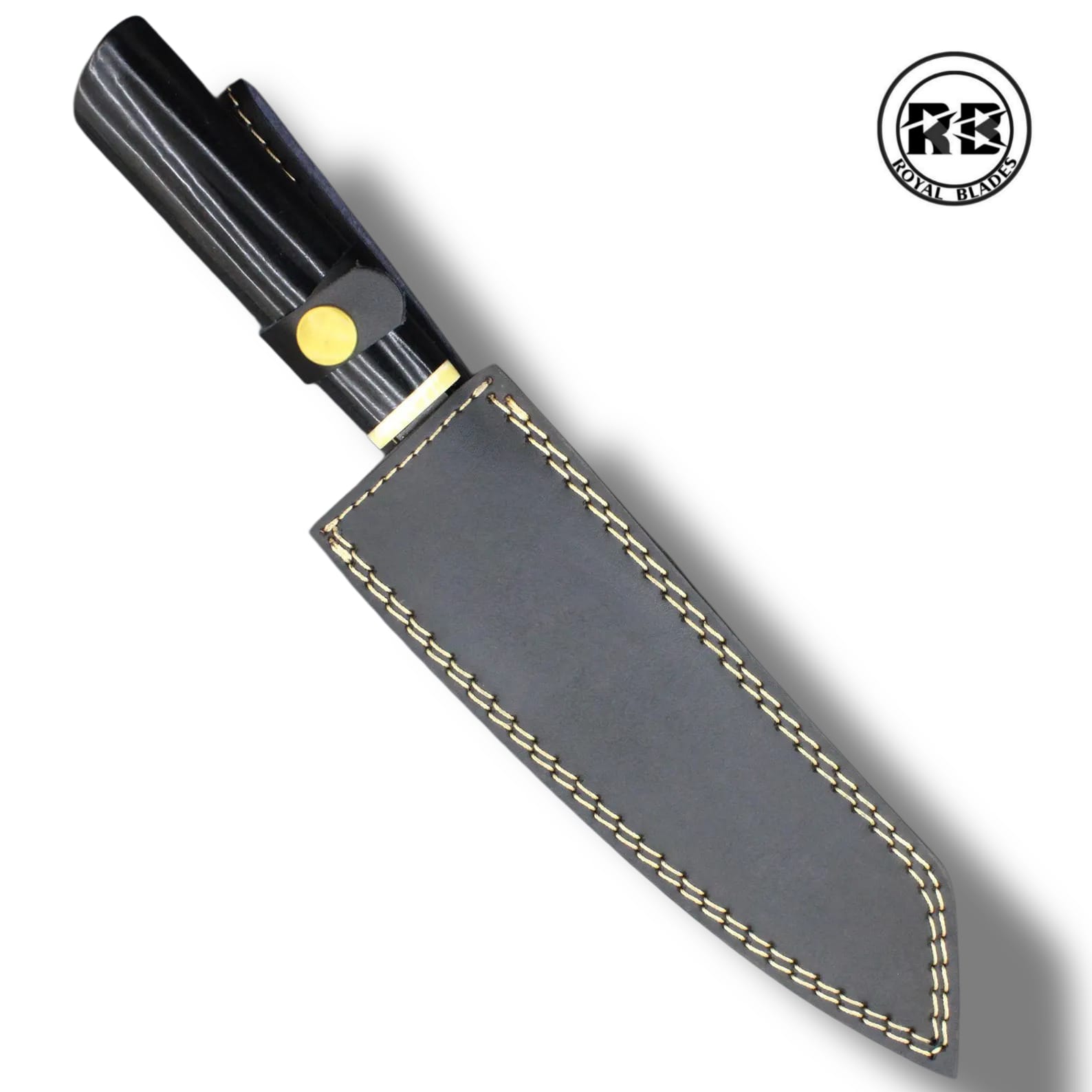 E. Professional 8" Damascus Chef Knife with G10 Micarta From Royal Blades - Image 4