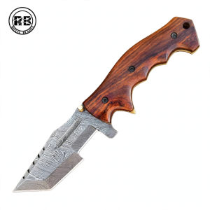 Damascus Folding Tracker Knife From Royal Blades