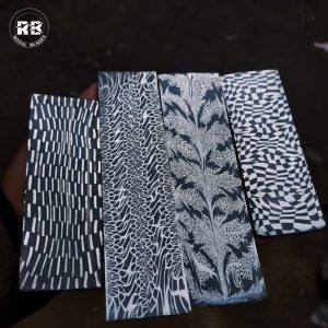 A. Fully Customizable Mosaic Damascus Steel Bars From Royal Blades