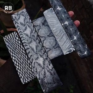 B. Fully Customizable Mosaic Damascus Steel Bars From Royal Blades