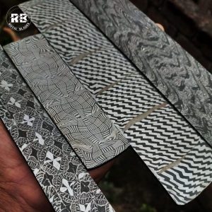 C. Fully Customizable Mosaic Damascus Steel Bars From Royal Blades
