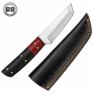 Modern Tanto Knife with Custom Leather Sheath From Royal Blades
