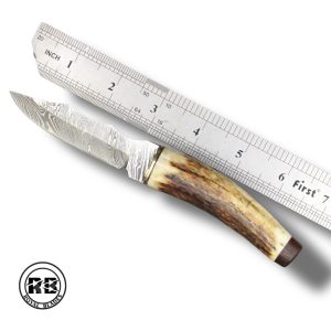T. Premium Stag Horn Damascus Hunter From Royal Blades