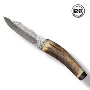 T. Premium Stag Horn Damascus Hunter From Royal Blades
