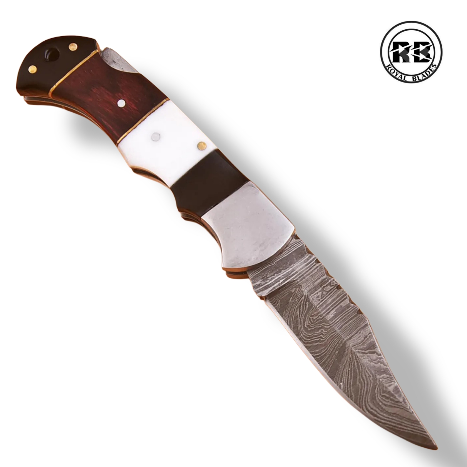 ZK. Specialized 7" Damascus Everyday Carry (EDC) Knife - Image 3